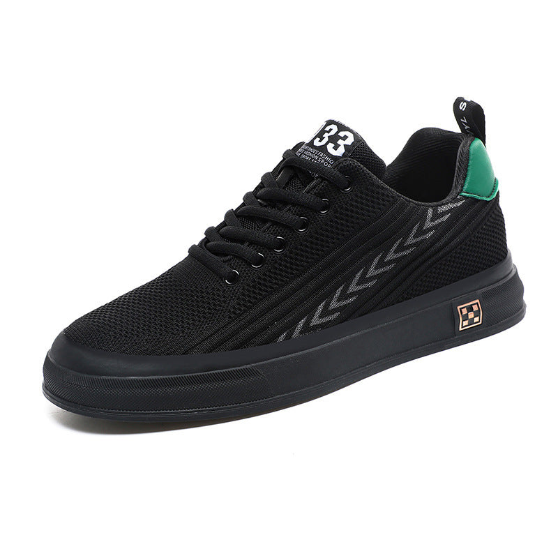 Flying Woven Skate Shoes Mesh Wear-resistant Sports Leisure Invisible Height Increasing Insole Men - DM Otaku Shop
