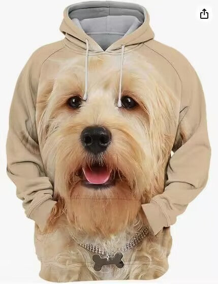 Men's Thermal Transfer 3D Dog Hoodie Coat - DM Otaku Shop