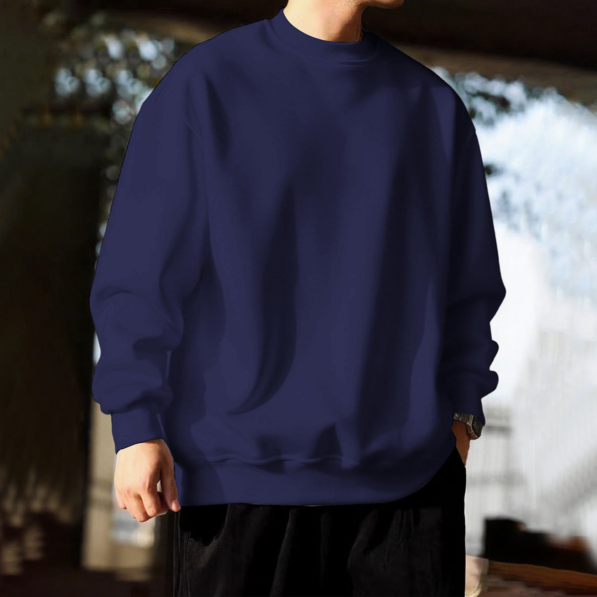 Fall Winter Men Loose Hooded Sweater Sports And Leisure Fleece-lined - DM Otaku Shop