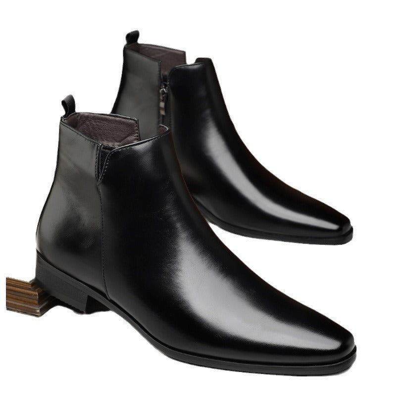 Plus Size High-top Leather Boots Men - DM Otaku Shop