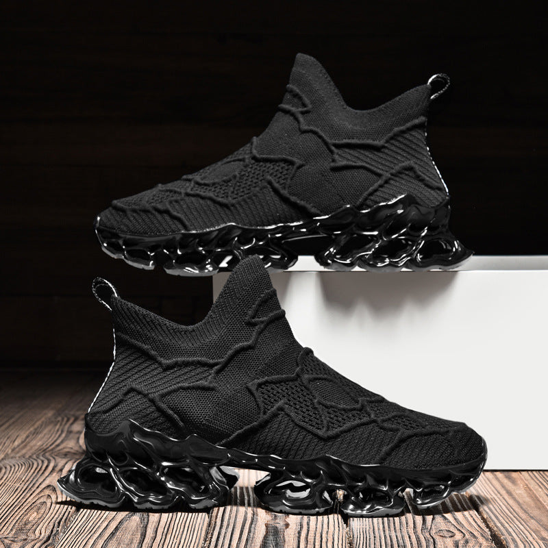 Men's Summer New Breathable Running Shoes Trendy Fashion Platform Fly Woven Mesh Casual - DM Otaku Shop