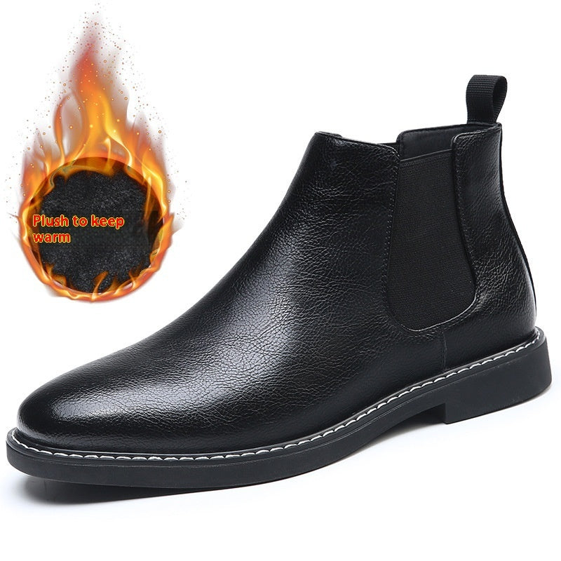 Fashion Retro Cotton Boots British Velvet Short Boots - DM Otaku Shop