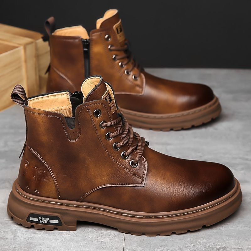 British Martin Boots Thick Bottom Outdoor Hiking Workwear Men - DM Otaku Shop