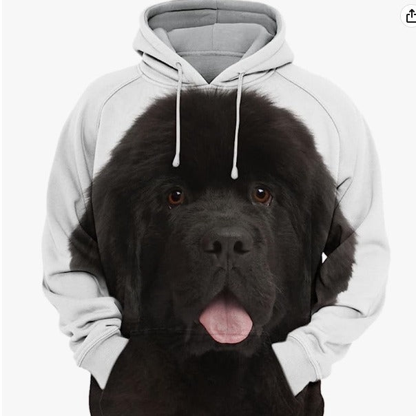 Men's Thermal Transfer 3D Dog Hoodie Coat - DM Otaku Shop