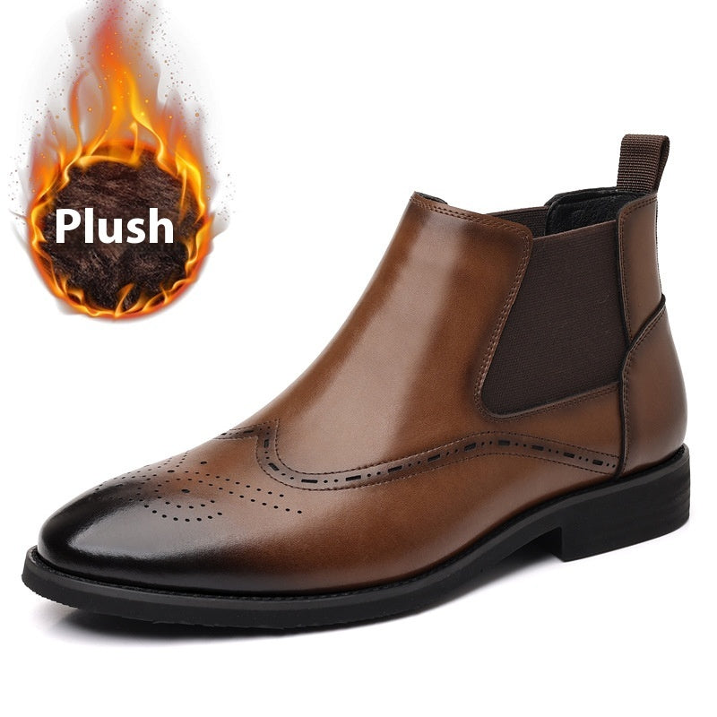 Fashion British Vintage Fleece-lined Boots For Men - DM Otaku Shop
