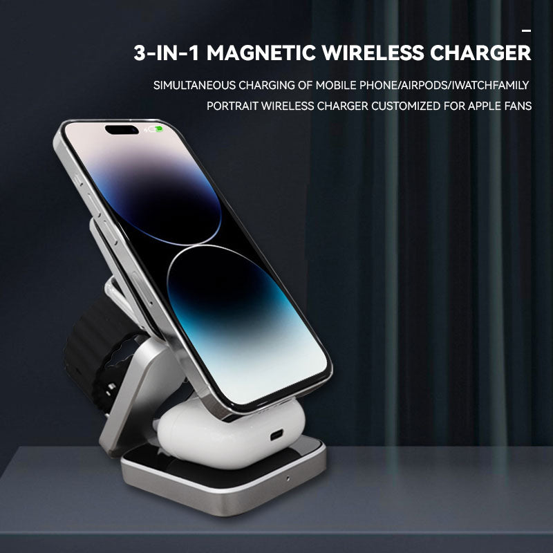 Portable 3 in 1 Foldable Wireless Charger Stand - DM Otaku Shop