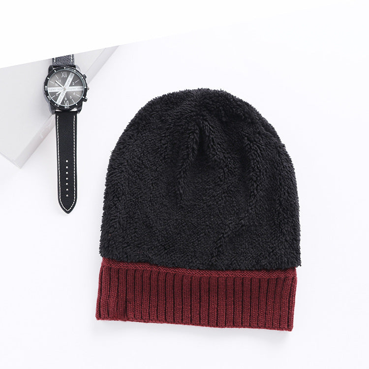 Men's And Women's Knitted Thickened Warm Wool Hat Scarf Gloves Three-piece Set - DM Otaku Shop