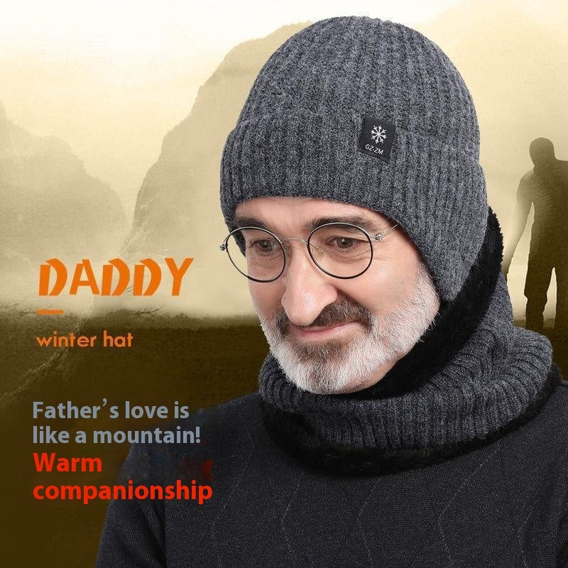 Middle-aged And Elderly People's Hats Men's Winter Warm Wool Hat Ear Protection - DM Otaku Shop