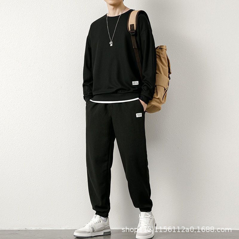 Long-sleeved Sweater Trousers Waffle Leisure Sports Student - DM Otaku Shop
