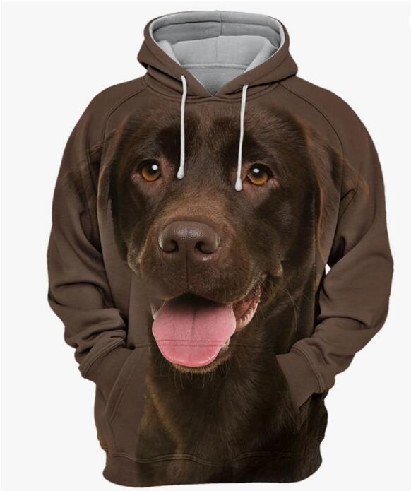 Men's Thermal Transfer 3D Dog Hoodie Coat - DM Otaku Shop