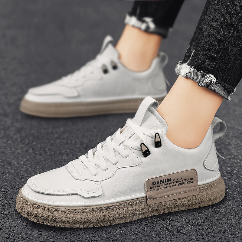 Leather Men's Versatile Casual Sneakers - DM Otaku Shop