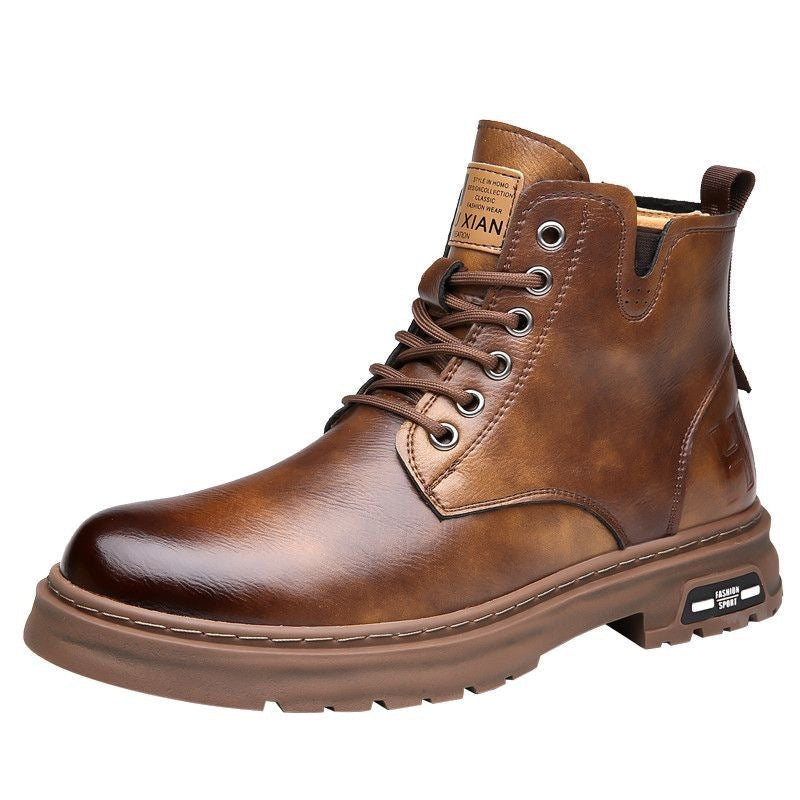 British Martin Boots Thick Bottom Outdoor Hiking Workwear Men - DM Otaku Shop