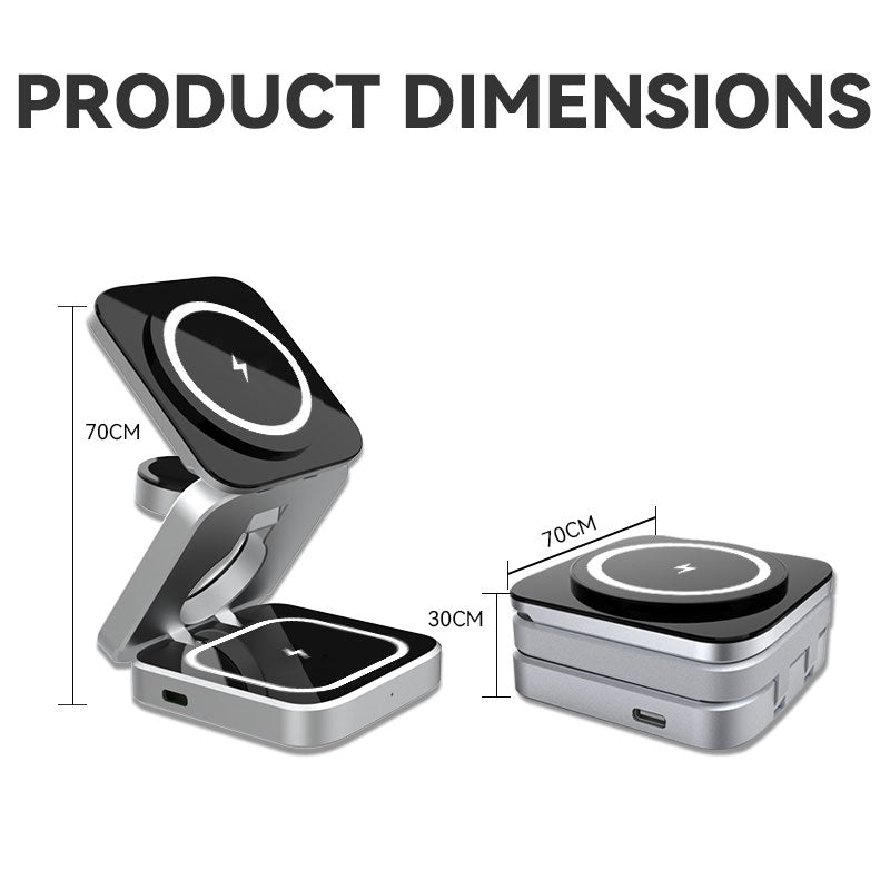 Portable 3 in 1 Foldable Wireless Charger Stand - DM Otaku Shop