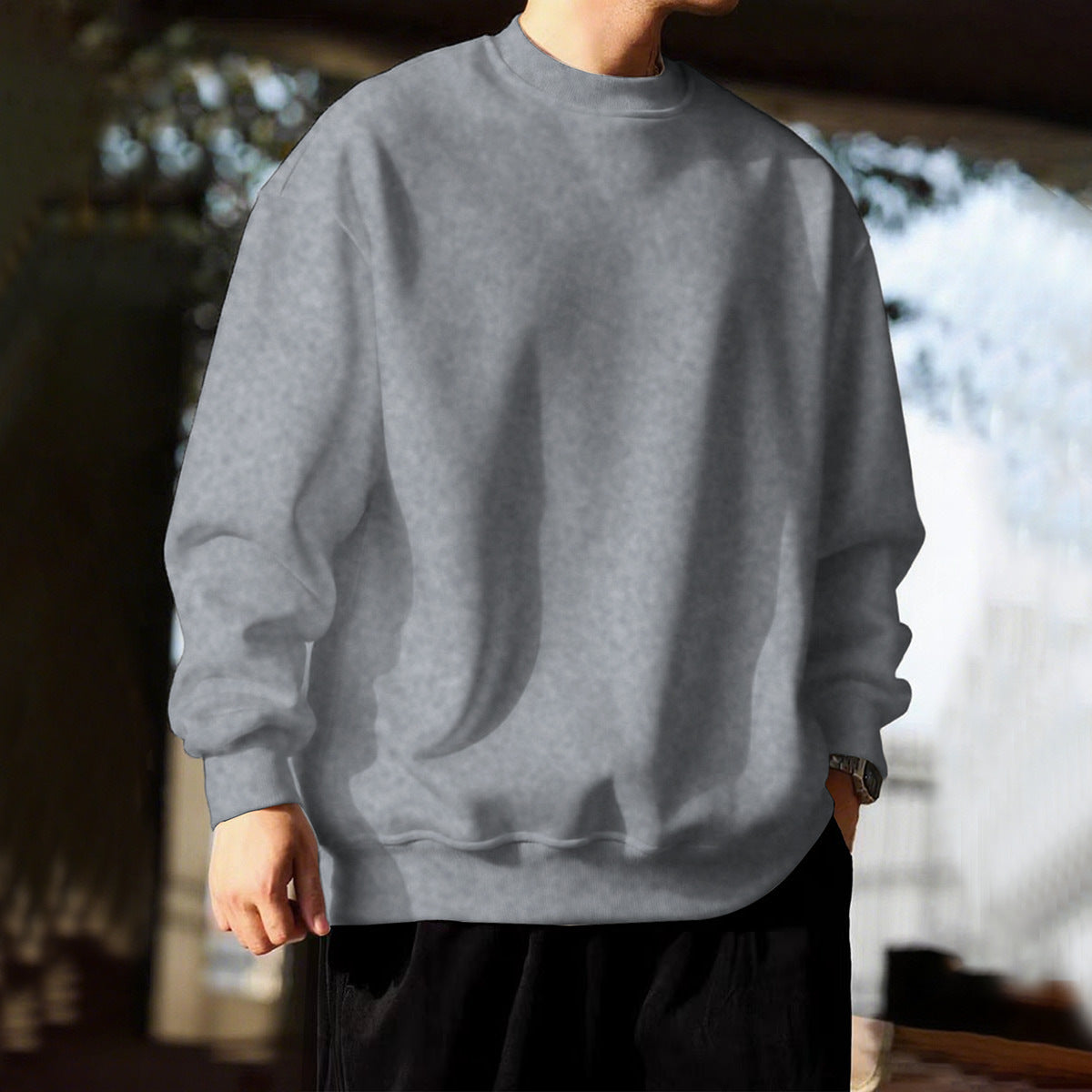Fall Winter Men Loose Hooded Sweater Sports And Leisure Fleece-lined - DM Otaku Shop