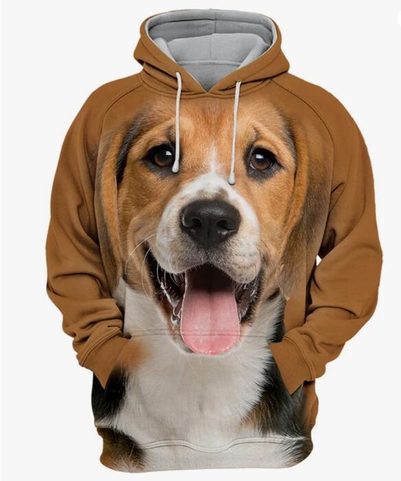 Men's Thermal Transfer 3D Dog Hoodie Coat - DM Otaku Shop