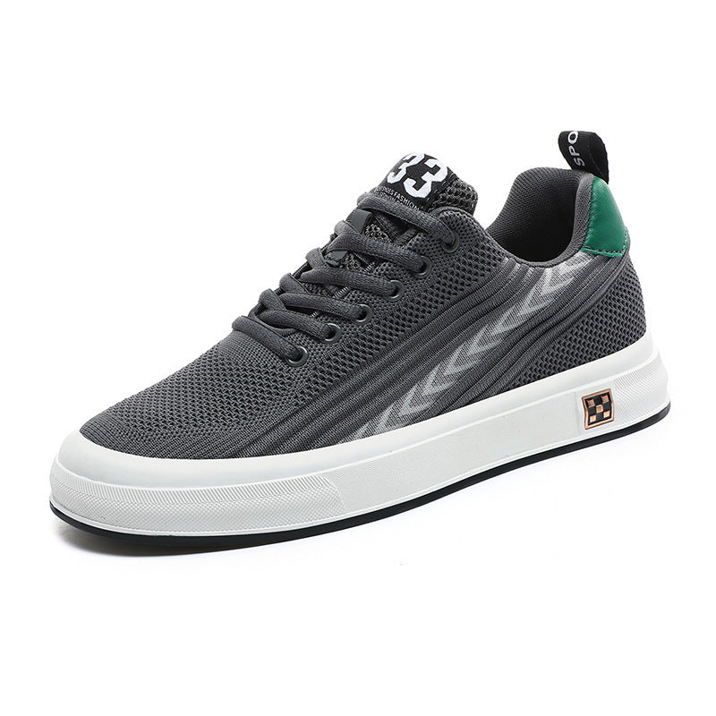 Flying Woven Skate Shoes Mesh Wear-resistant Sports Leisure Invisible Height Increasing Insole Men - DM Otaku Shop