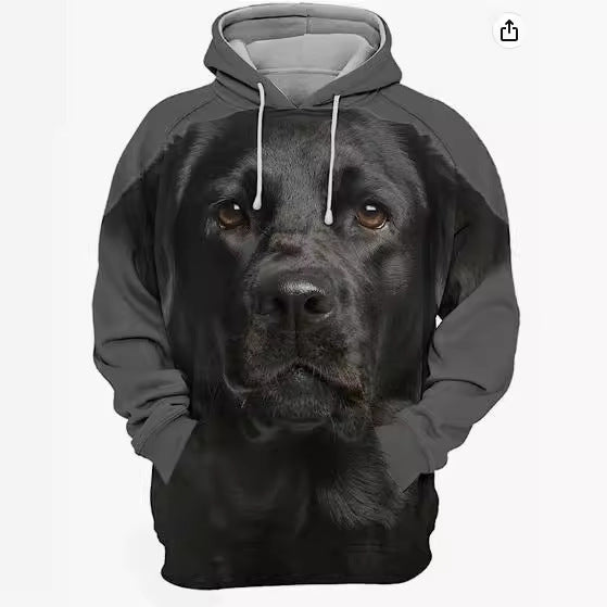 Men's Thermal Transfer 3D Dog Hoodie Coat - DM Otaku Shop