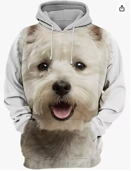 Men's Thermal Transfer 3D Dog Hoodie Coat - DM Otaku Shop
