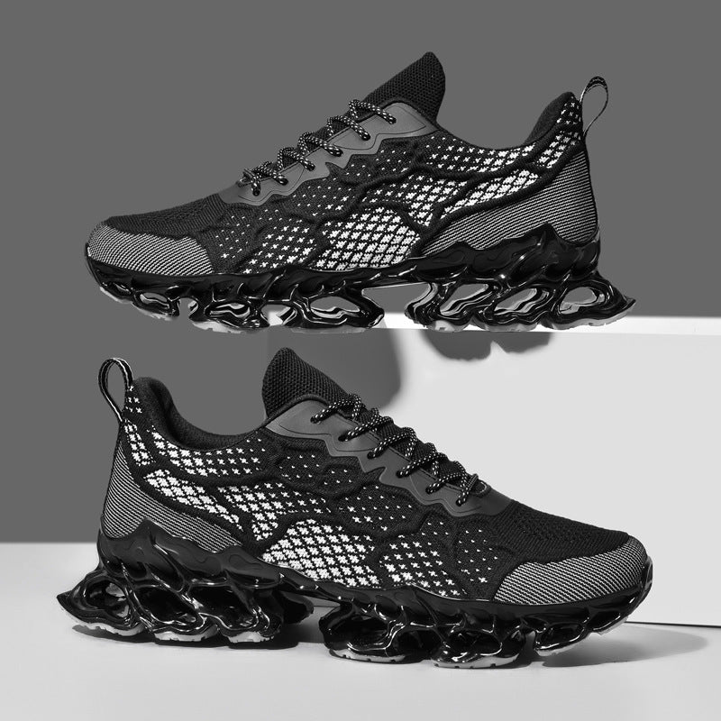Men's Summer New Breathable Running Shoes Trendy Fashion Platform Fly Woven Mesh Casual - DM Otaku Shop