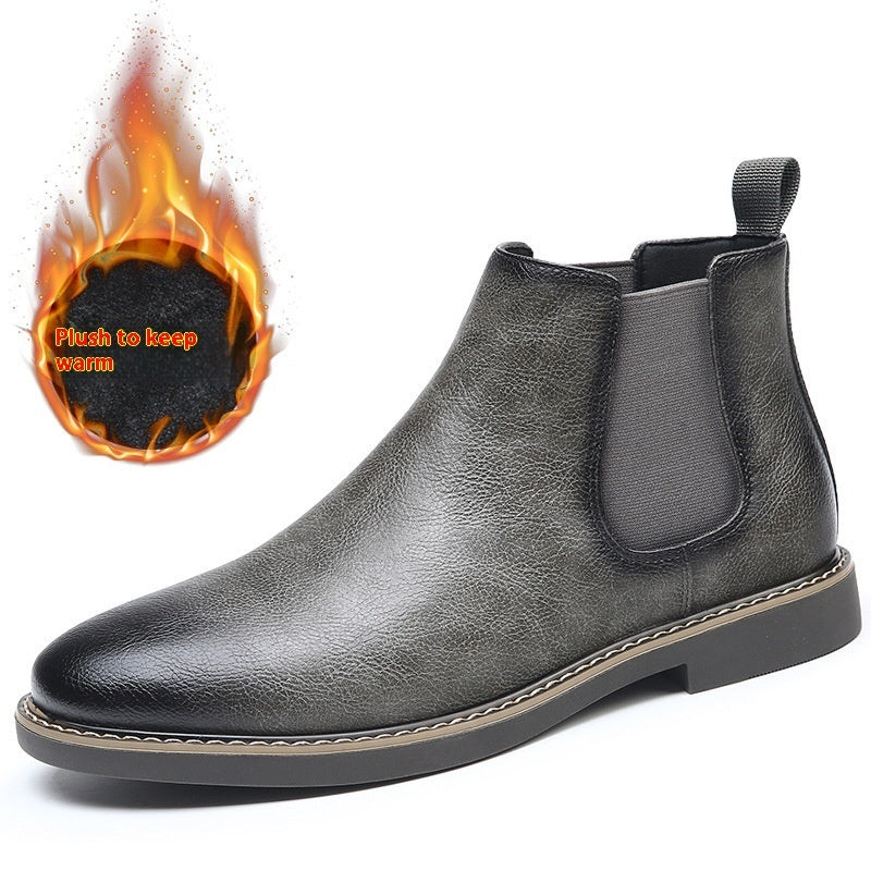 Fashion Retro Cotton Boots British Velvet Short Boots - DM Otaku Shop