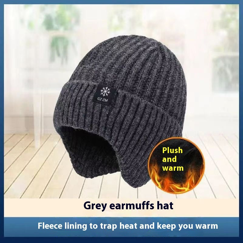 Middle-aged And Elderly People's Hats Men's Winter Warm Wool Hat Ear Protection - DM Otaku Shop