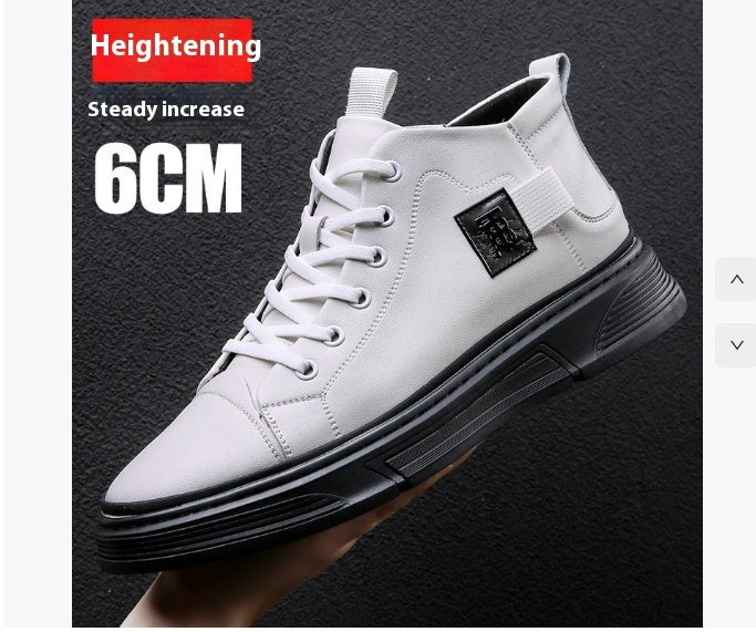High-top Men's Shoes Winter Men's Leather Shoes Leather Casual - DM Otaku Shop
