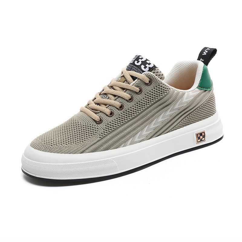 Flying Woven Skate Shoes Mesh Wear-resistant Sports Leisure Invisible Height Increasing Insole Men - DM Otaku Shop