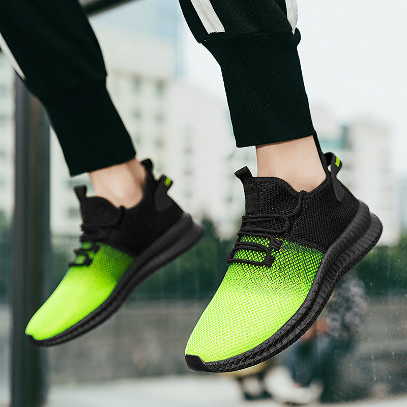 Fashion Low Top Gradient Color Mesh Casual Sneakers - DM Otaku Shop
