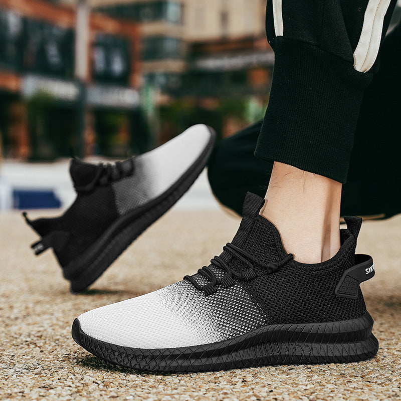 Fashion Low Top Gradient Color Mesh Casual Sneakers - DM Otaku Shop