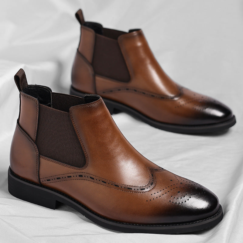 Fashion British Vintage Fleece-lined Boots For Men - DM Otaku Shop