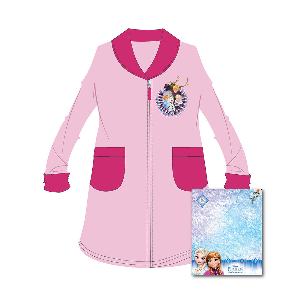 Gyerek köntös - coral - Jégvarázs  - 104 - világosrózsaszín - DM Otaku Shop
