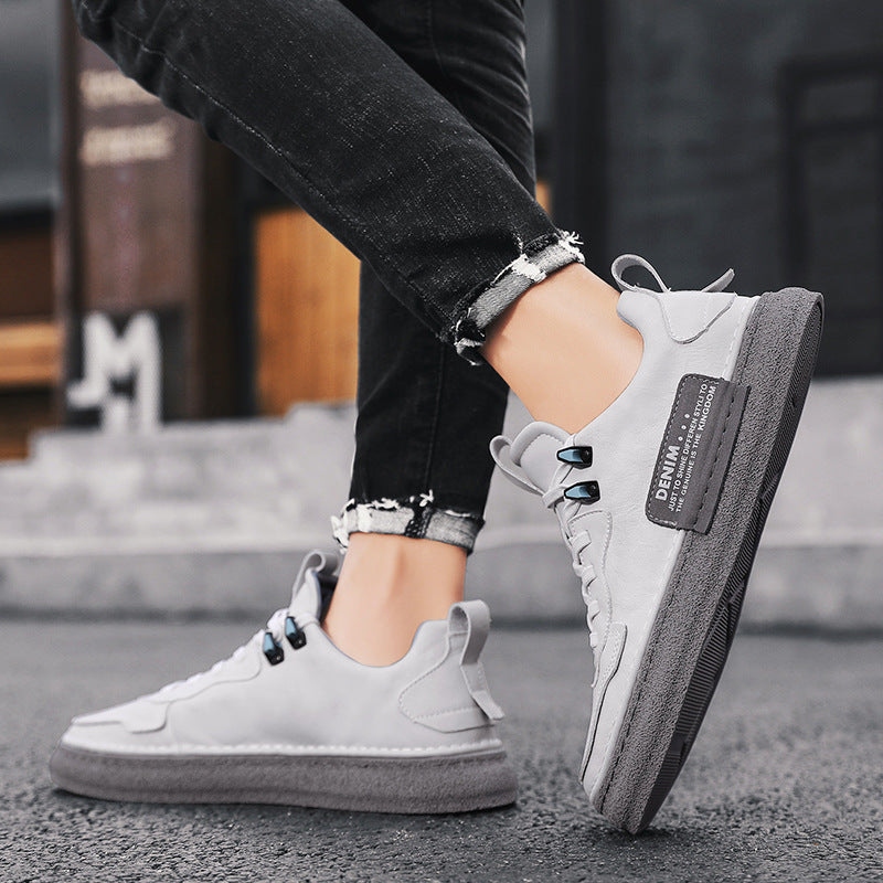 Leather Men's Versatile Casual Sneakers - DM Otaku Shop