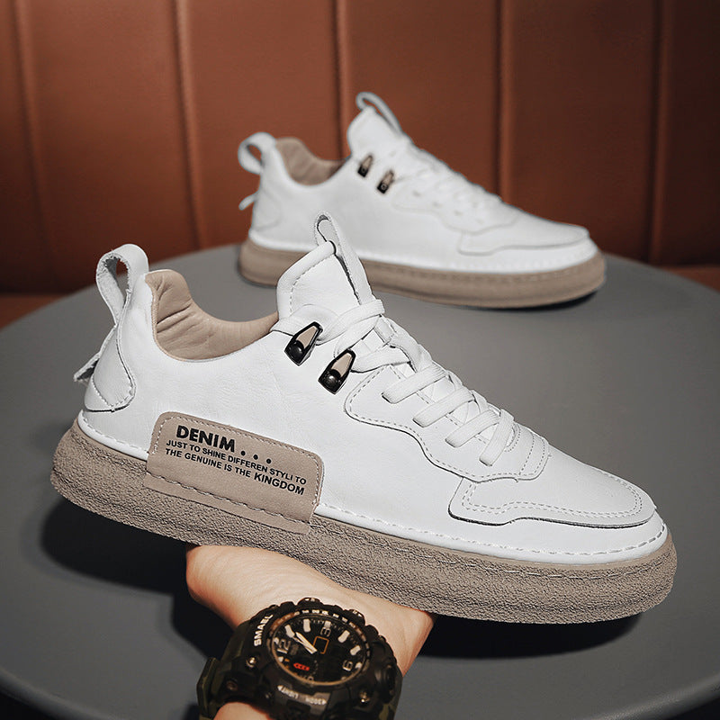 Leather Men's Versatile Casual Sneakers - DM Otaku Shop