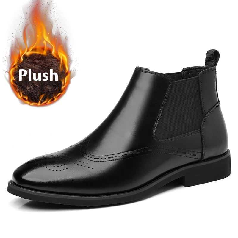 Fashion British Vintage Fleece-lined Boots For Men - DM Otaku Shop