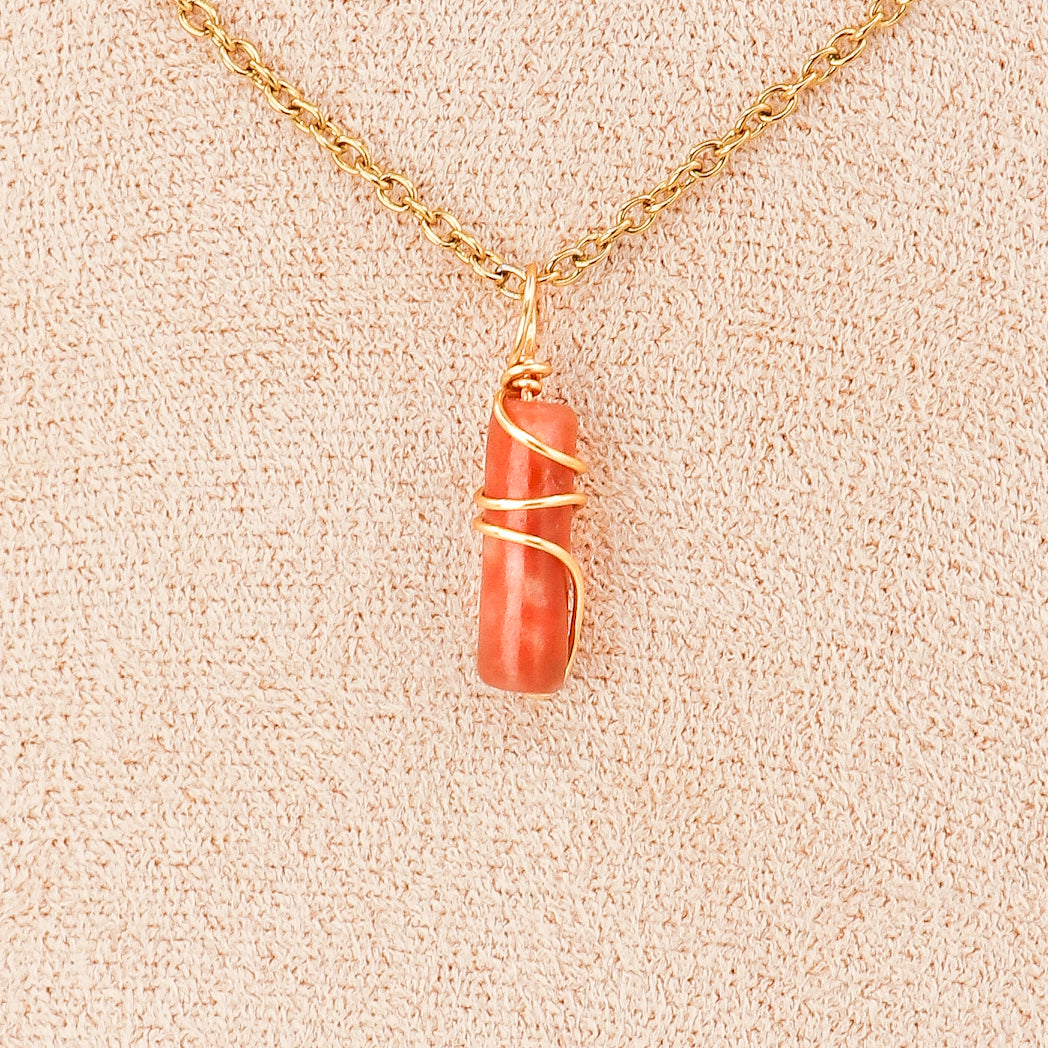 Pendentif | Mini piliers en Jade "Fleurs de prunier" - DM Otaku Shop