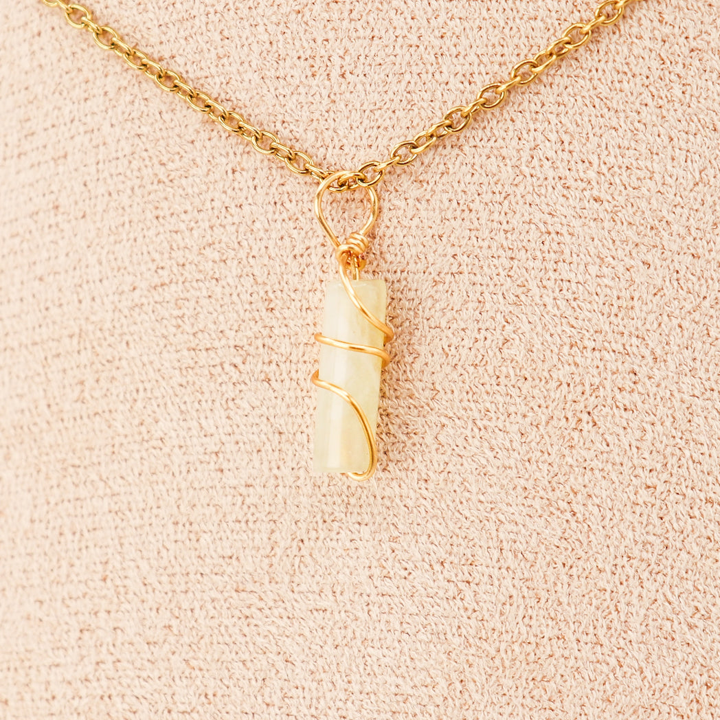 Pendentif | Mini piliers en Jade "Fleurs de prunier" - DM Otaku Shop