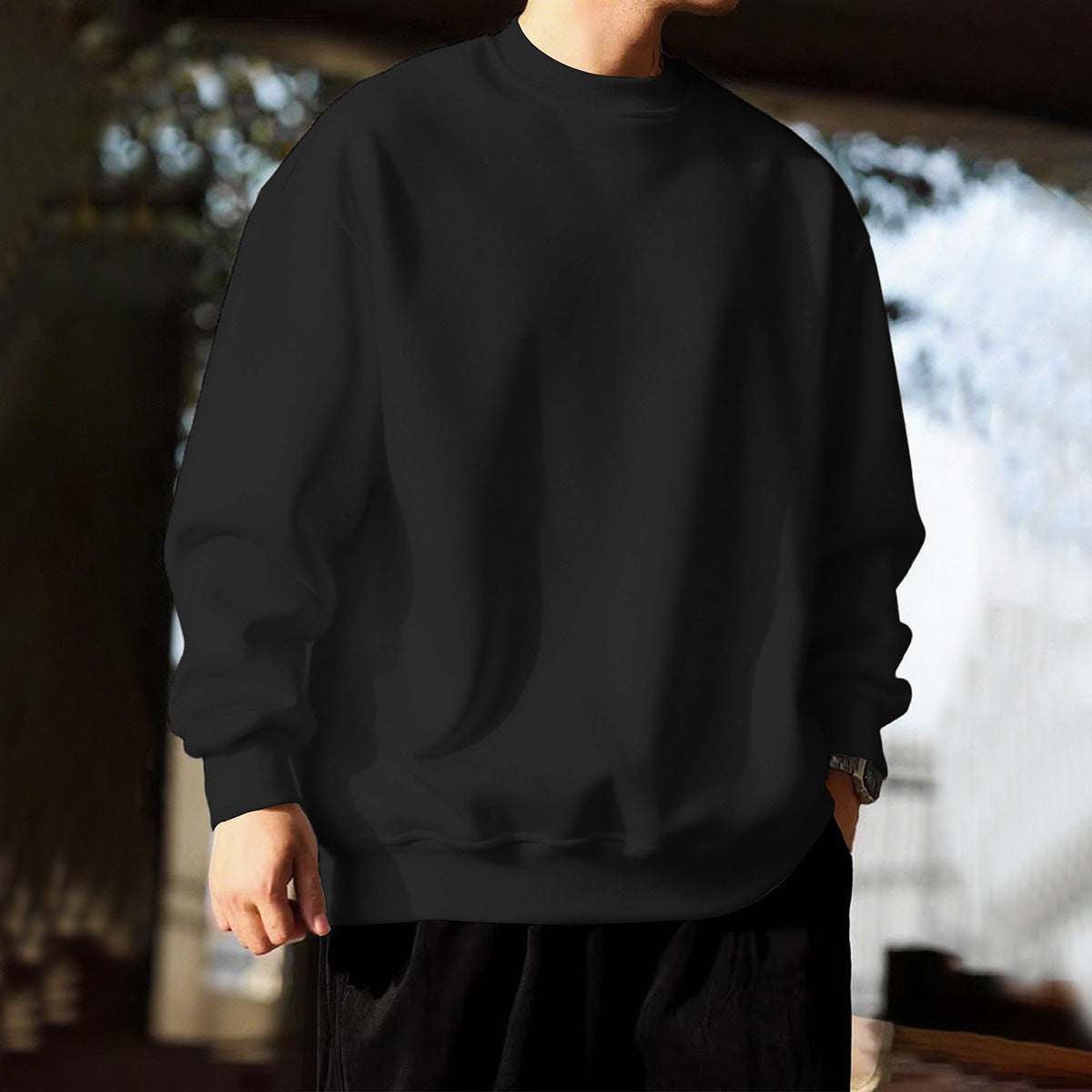 Fall Winter Men Loose Hooded Sweater Sports And Leisure Fleece-lined - DM Otaku Shop