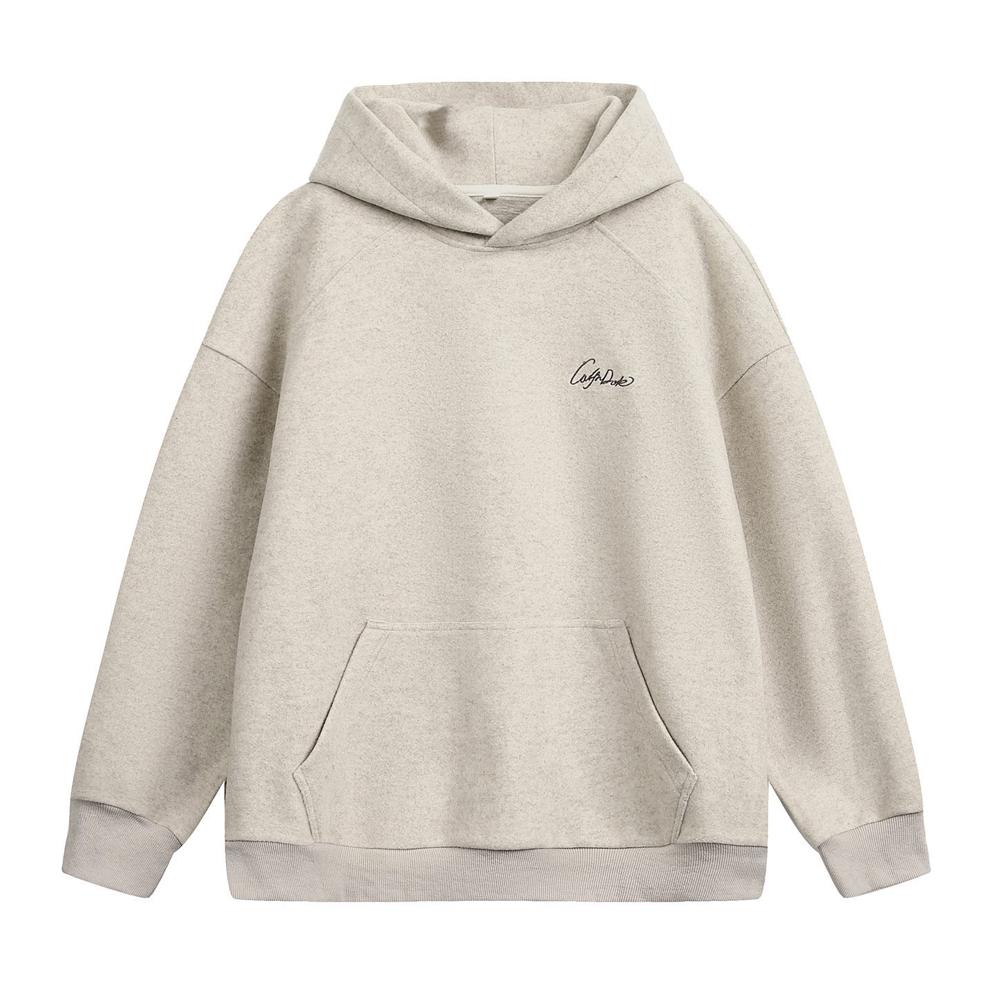 Split Structure Contrast Color Embroidered Fashion Brand Loose Hoodie Coat - DM Otaku Shop