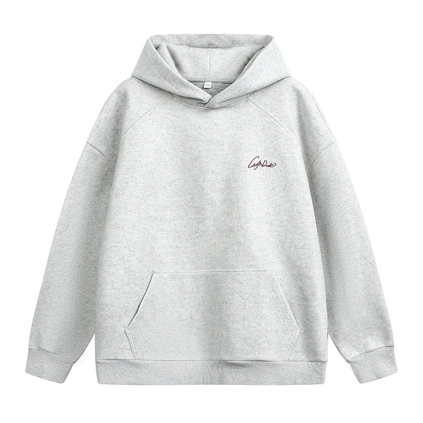 Split Structure Contrast Color Embroidered Fashion Brand Loose Hoodie Coat - DM Otaku Shop