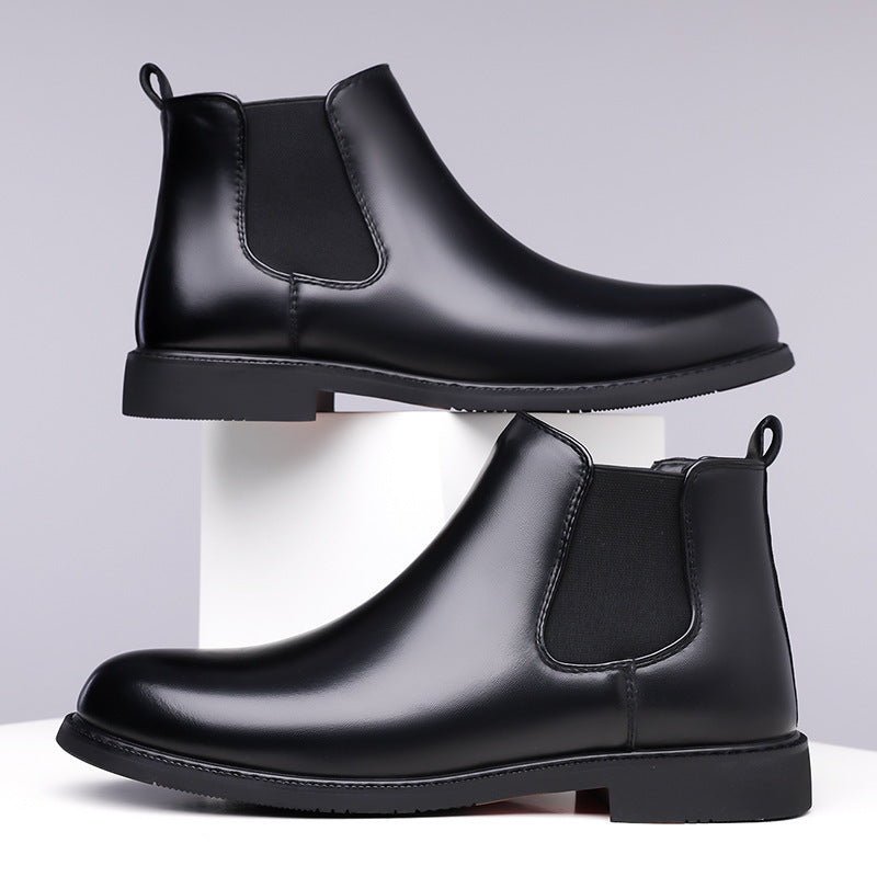 Autumn And Winter Fleece-lined Martin Boots Men's Shoes Cross-border Amazon Wear-resistant Worker Boot Rubber Outdoor Mountaineering Plus Size 38-4 - DM Otaku Shop