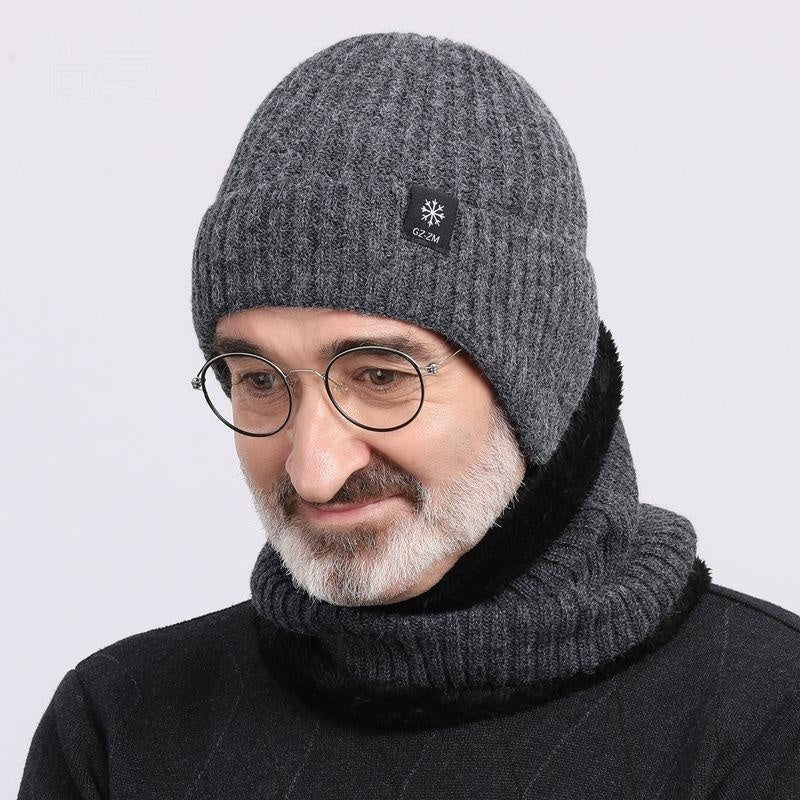 Middle-aged And Elderly People's Hats Men's Winter Warm Wool Hat Ear Protection - DM Otaku Shop