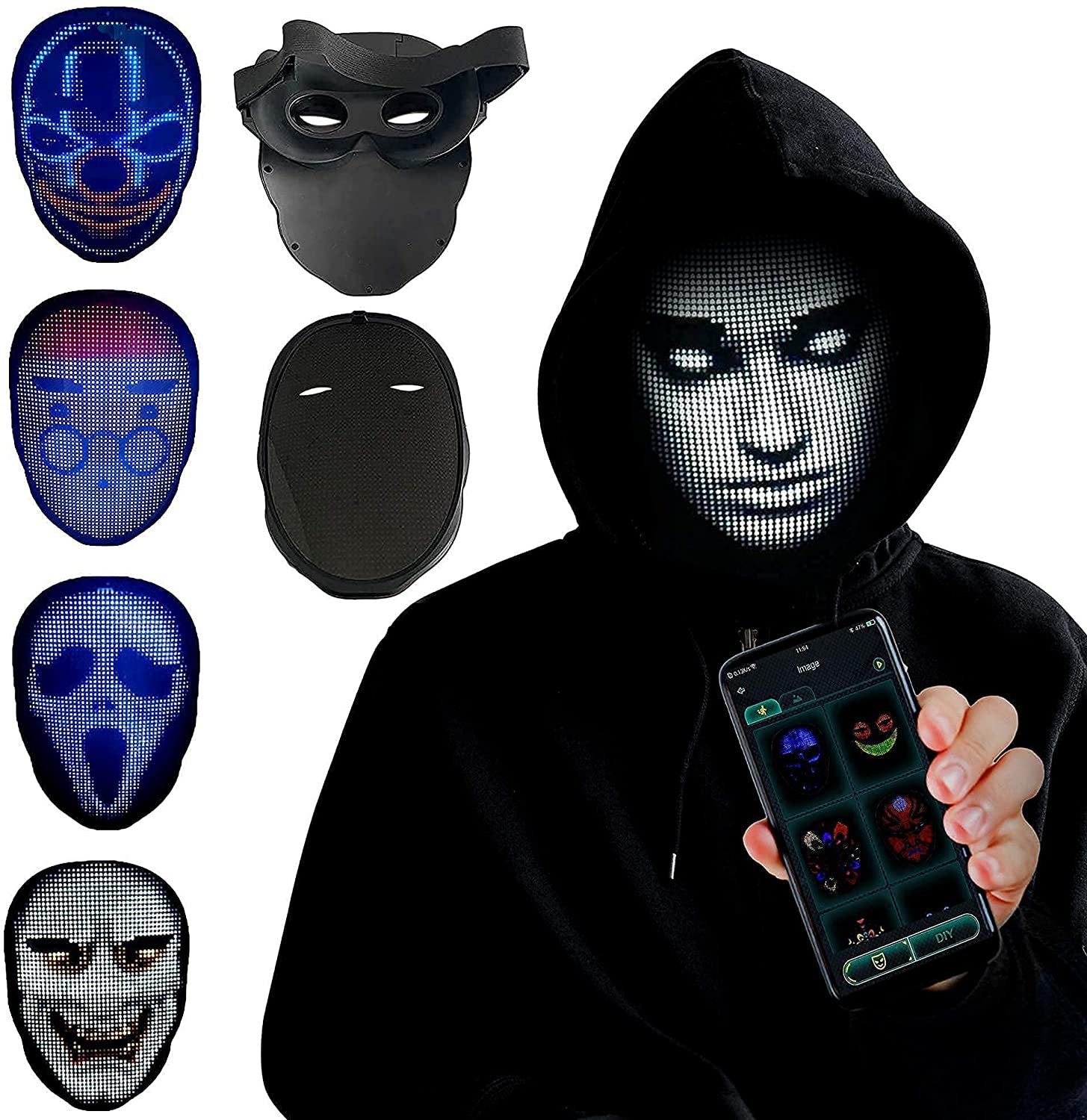 Full LED Face Mask for Halloween - DM Otaku Shop