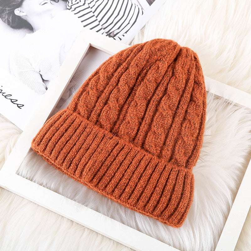 Winter Mohair Women Fleece Knitted Beanie - DM Otaku Shop