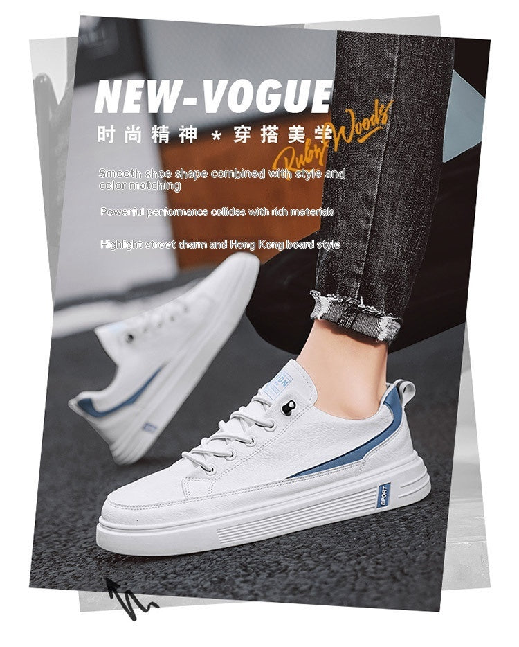 Men's Spring And Autumn Leather Casual Sneakers - DM Otaku Shop