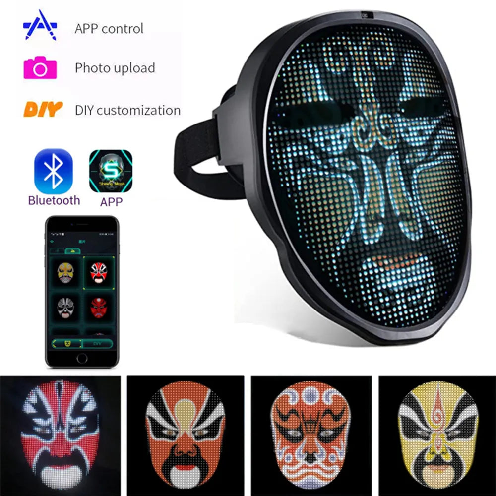 Full LED Face Mask for Halloween - DM Otaku Shop