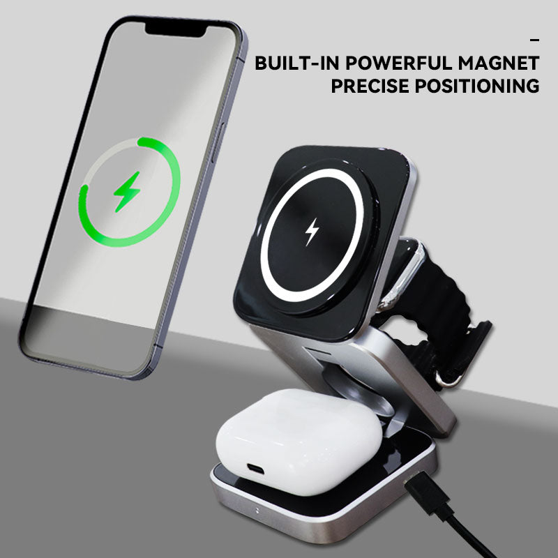 Portable 3 in 1 Foldable Wireless Charger Stand - DM Otaku Shop