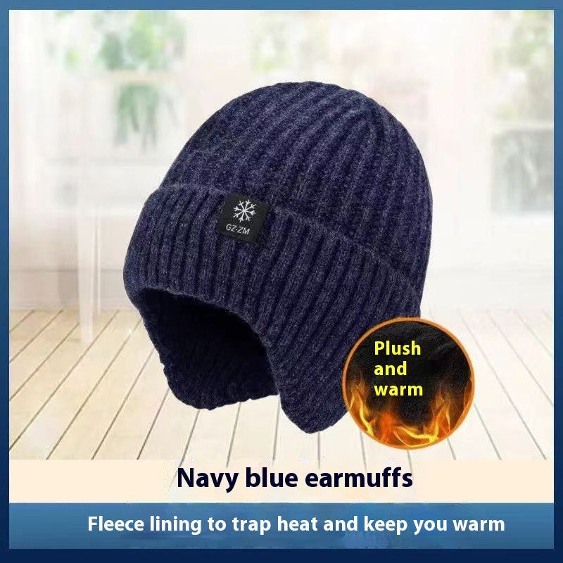 Middle-aged And Elderly People's Hats Men's Winter Warm Wool Hat Ear Protection - DM Otaku Shop