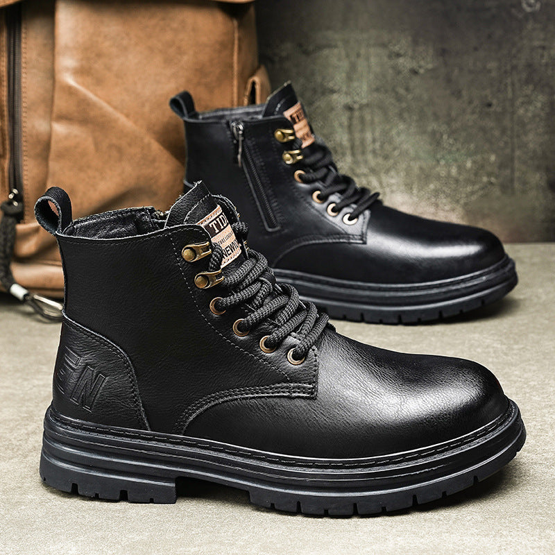 New Trendy Autumn And Winter High-top American Vintage Work Boots - DM Otaku Shop