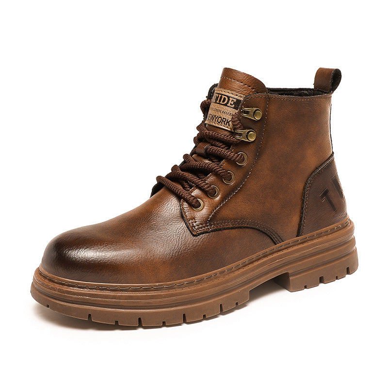 New Trendy Autumn And Winter High-top American Vintage Work Boots - DM Otaku Shop