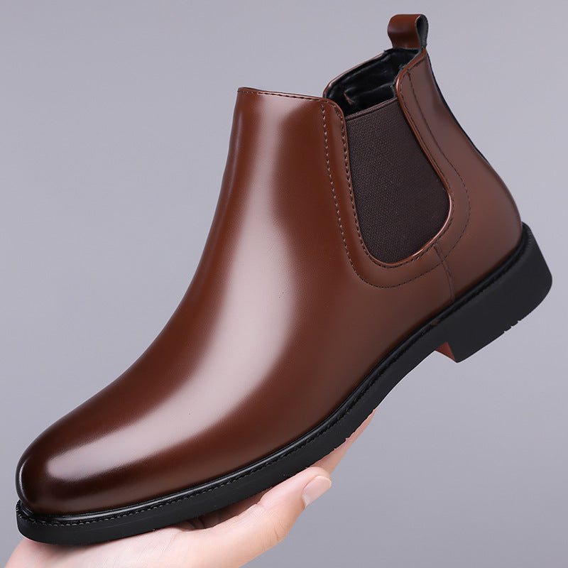 Autumn And Winter Fleece-lined Martin Boots Men's Shoes Cross-border Amazon Wear-resistant Worker Boot Rubber Outdoor Mountaineering Plus Size 38-4 - DM Otaku Shop